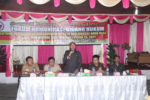 Bupati bersama Kajari Taput bekali Camat dan Kades mengelola ADD/DD