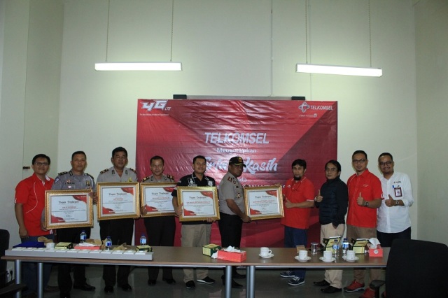 Telkomsel Apresiasi Kinerja Kapolres Simalungun dan 
