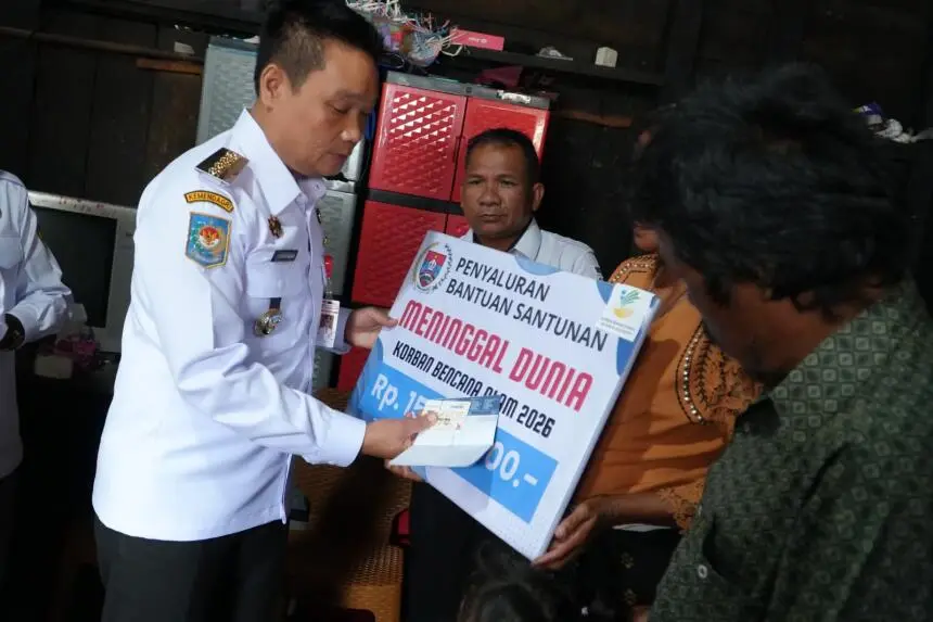 Pemkab Humbahas Berikan Bantuan untuk Ahli Waris Korban Bencana Banjir Bandang