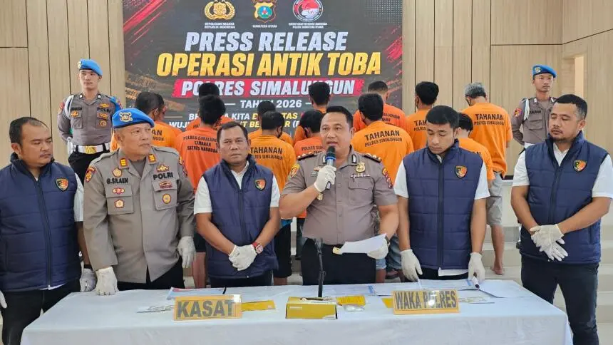 Sat Narkoba Polres Simalungun Ringkus 53 Tersangka dalam Operasi Antik