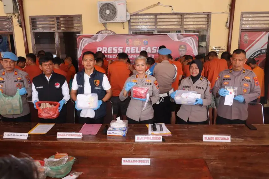 Polres Siantar Ungkap 100 Kasus 3C dan Narkoba Januari-Juni 2026