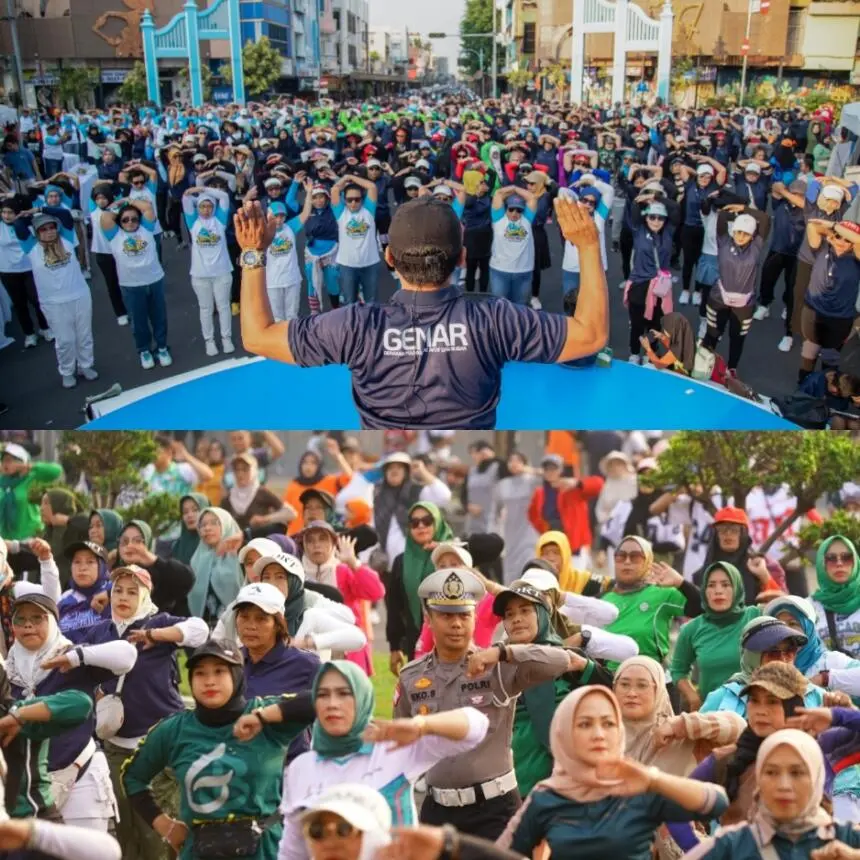 Penuh Semarak Aktivitas Fisik, Puluhan Ribu Masyarakat Antusias Ikuti CFD GEMAR Kemenpora di Solo dan Kabupaten Bandung