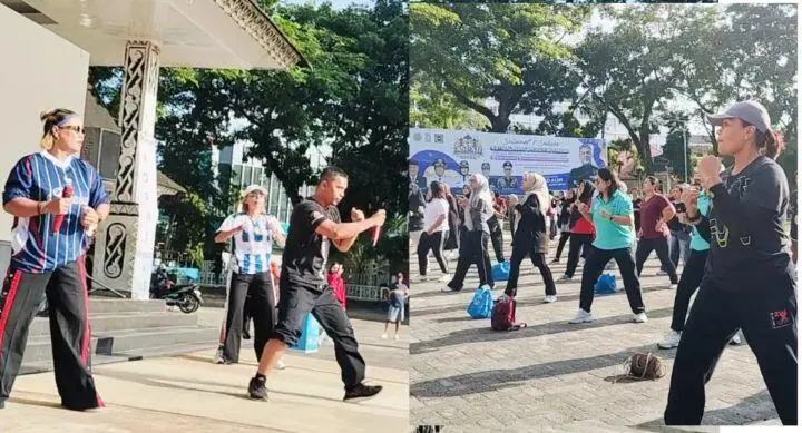 KORMI Siantar KEREN, Senam ASN Bersama ASIAFI dan Nobar Piala Dunia