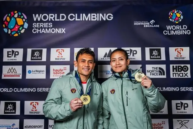 Panjat Tebing Indonesia Kawinkan Emas Speed di World Climbing Series Chamonix