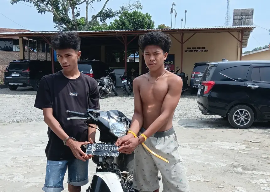 Dua Beraudara Diamankan Polisi Karena Kasus Pencurian Sepeda Motor di Serbelawan