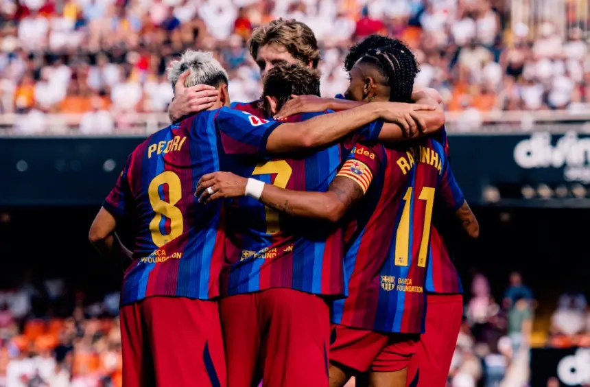 Hasil LaLiga 2026/2027: Barcelona Hancurkan Racing Santander 7-2, Raphinha Cetak Hattrick