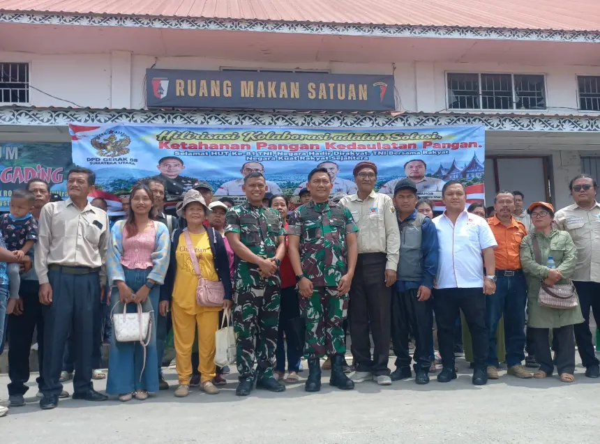 Gerak 08 Sumut dan Brigif TP 36/HM Dampingi Petani Siantar-Simalungun Wujudkan Ketahanan Pangan