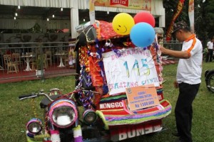 Becak Usia 30 Tahun Meriahkan HUT Siantar