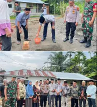 Asisten Administrasi Umum Pemko Binjai Letakkan Batu Pertama Pembangunan Masjid Nurul Mukminin