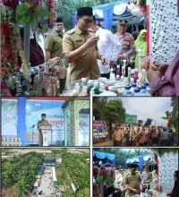 Hasanul Jihadi Ketua LPTQ Kota Binjai resmi membuka MTQ Ke-57 Kecamatan Binjai Timur, Kelurahan Tanah Tinggi raih peringkat I