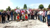 Bupati Humbahas Letakkan Batu Pertama Koperasi Desa Merah Putih ke-30 di Hutabagasan