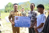 Pemkab Humbahas Donasi Rp.433 Juta untuk Korban Longsor di Pakkat