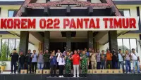 Silaturahmi Danrem 022/PT Apresiasi Kinerja Media Penrem