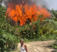 Rumah Panggung di Simalungun Ludes Terbakar, Kapolsek: Kerugian Capai Rp 40 Juta