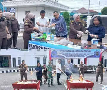 Kejari Pematangsiantar Musnahkan 139,74 Gram Sabu