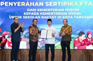 Kementerian Hukum Hibahkan Lahan di Tangerang untuk Sekolah Rakyat