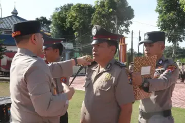 Kapolres Humbahas Tekankan Amanah dan Tanggung jawab Saat Upacara Kenaikan Pangkat
