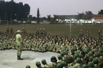 Sekjen Kemhan Tinjau Program Pembekalan Bela Negara SPPI 2026 di Dodik Bela Negara Rindam V/Brawijaya