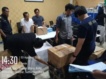 Polres Siantar Limpahkan Temuan 4.800 Rokok Ilegal dan 2 Pelaku ke Bea Cukai