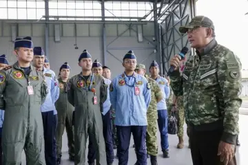 Menhan RI Tinjau Skadron Udara 12, Perkuat Kesiapan Pertahanan Udara