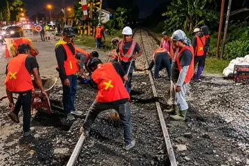 Perbaiki Geometri Perlintasan, KAI Sumut Imbau Pengguna Jalan Waspada