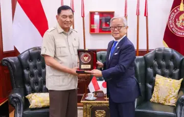 Menhan RI Terima Kunjungan Kehormatan Dubes Jepang, Bahas Penguatan Kemitraan Pertahanan