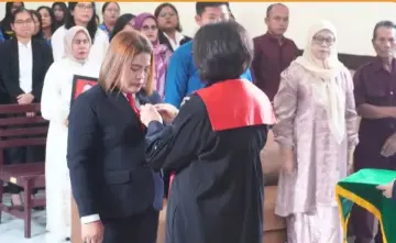 Ketua PN Simalungun Erika Ginting Lantik Panitera Pengganti Fitria SH