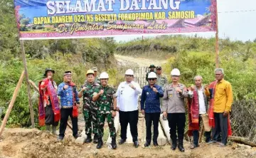 Hasil Sinergitas, Pemkab Samosir Bersama TNI dan Kementan Bangun 20 Jembatan, Irigasi untuk 680 Hektare dan Konservasi Lingkungan