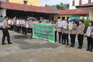Wakapolres Siantar Pimpin Latihan Pengamanan Unjuk Rasa