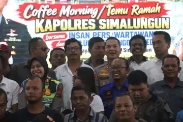 Kapolres Simalungun Gelar Coffee Morning Bersama 160 Insan Pers