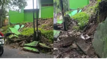 Bencana Longsor Runtuhkan Tembok MAN Pematangsiantar
