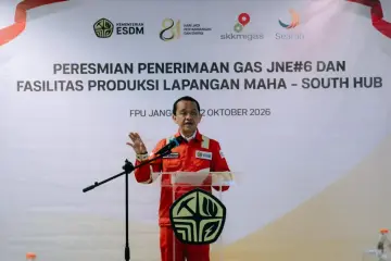 Resmikan Gas JNE#6 dan Lapangan Maha, Menteri ESDM Dorong Tambahan Produksi Gas Nasional