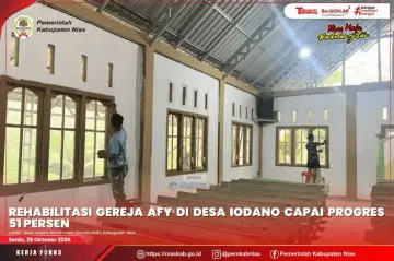 Rehabilitasi Gereja AFY di Desa Iodano Capai Progres 51 Persen